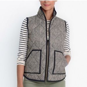 J Crew Herringbone Puffer Vest